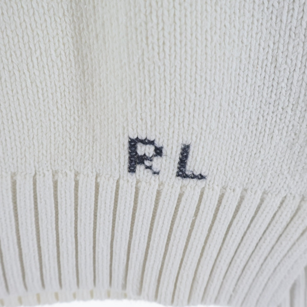 POLO RALPH LAUREN(ポロラルフローレン) POLO BEAR ポロベアーエンブロイダリー クルーネックニット セーター レディース ホワイト