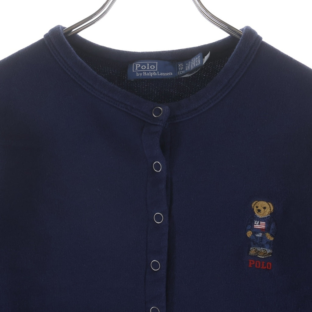 POLO RALPH LAUREN(ポロラルフローレン) POLO BEAR ポロベアーエンブロイダリー スウェットカーディガン レディース ネイビー