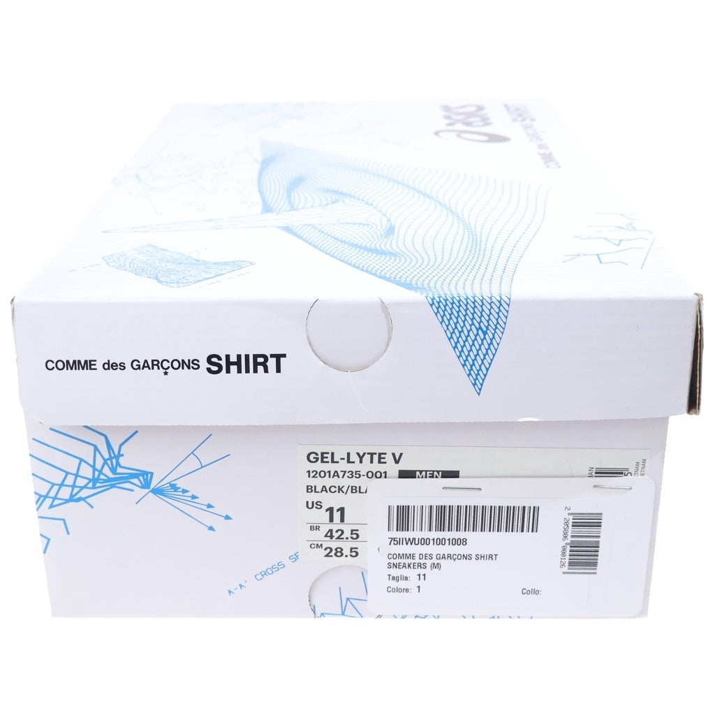 ASICS(アシックス) ×COMME des GARCONS SHIRT Gel-Lyte 5 Leopard コムデギャルソンシャツ ゲルライト レオパード ローカットスニーカー ブラック/ホワイト US11/28.5cm 1201A735