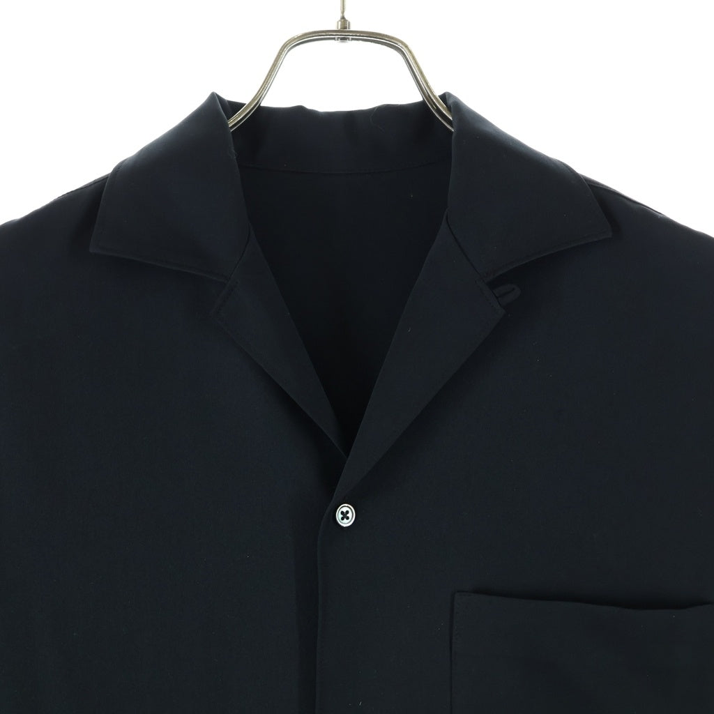 FreshService(フレッシュサービス) COOLFIBER OPEN COLLAR S/S SHIRT クールファイバー オープンカラー半袖シャツ ブラック FSC242-50034