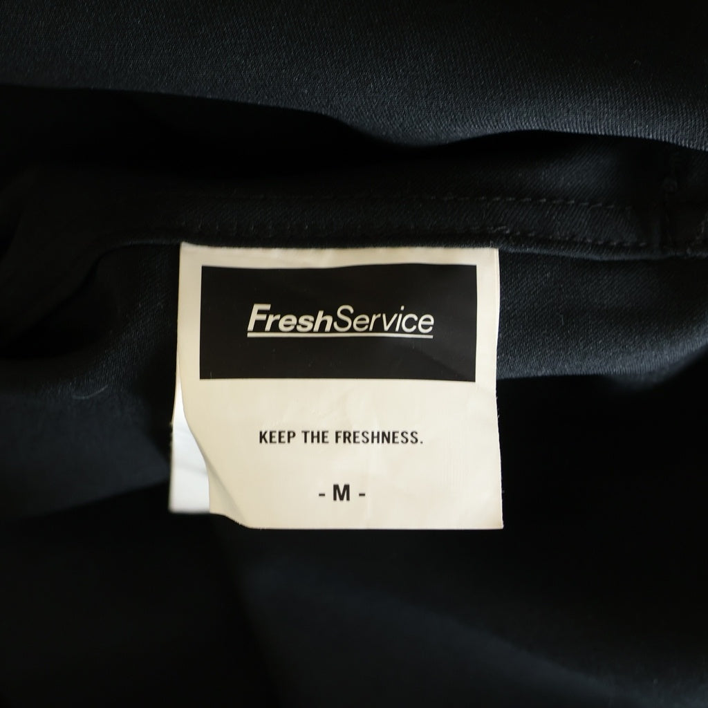 FreshService(フレッシュサービス) COOLFIBER OPEN COLLAR S/S SHIRT クールファイバー オープンカラー半袖シャツ ブラック FSC242-50034