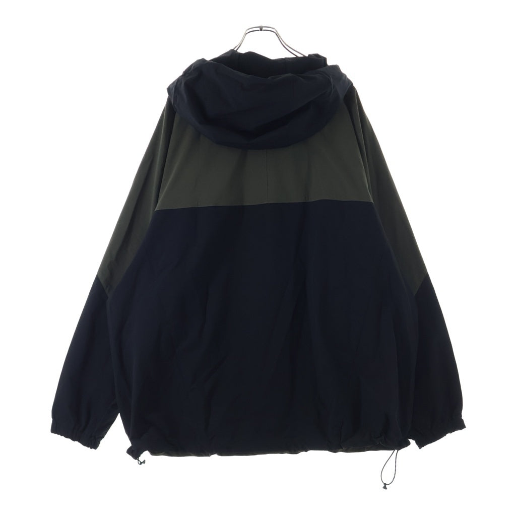 NO BRAND(ノーブランド) ACY エイシー 23AW NYLON ANORAK ナイロンアノラック プルオーバーフーデッドジャケット カーキ/ブラック ACY-23AW-002