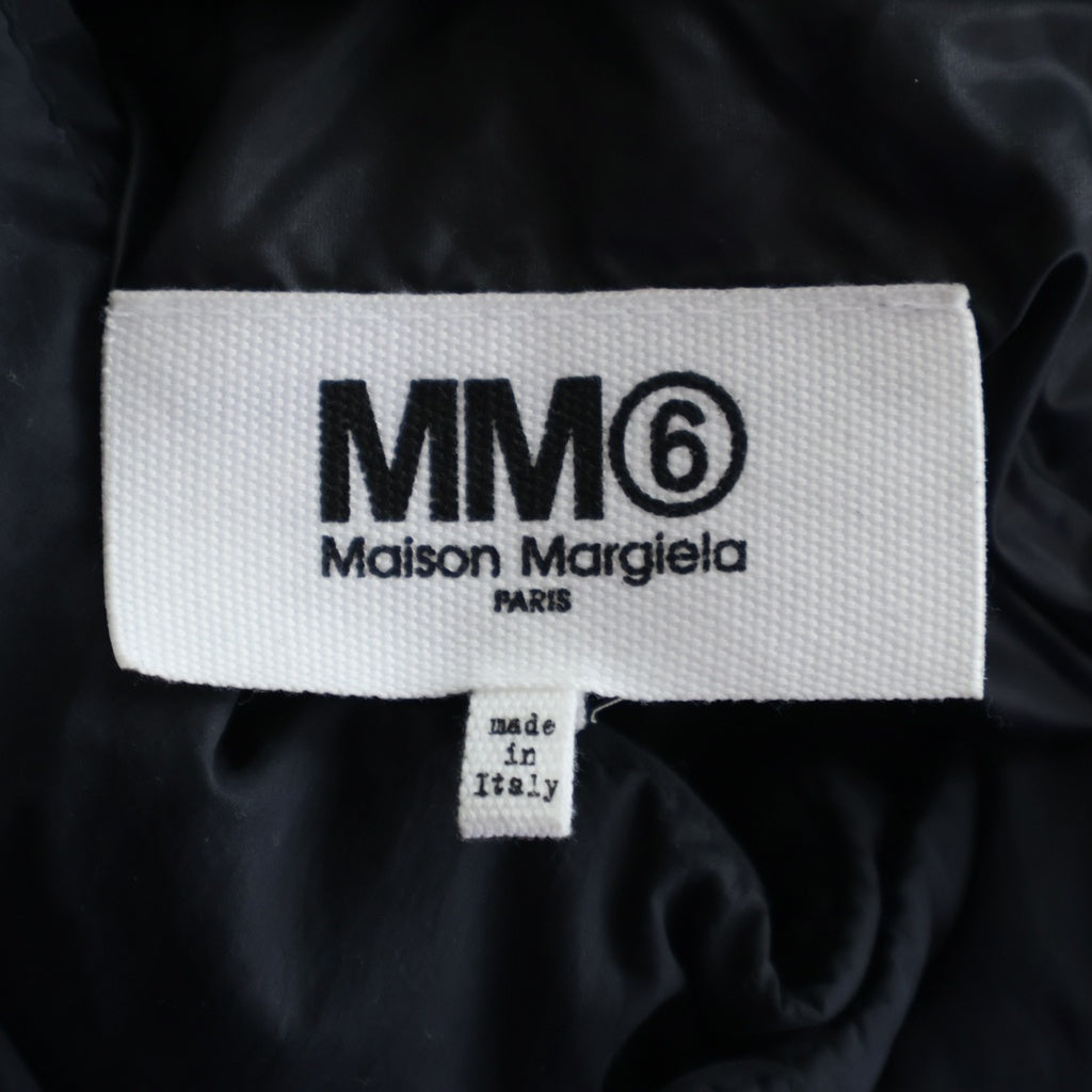 MM6 Maison Margiela(エムエムシックスメゾンマルジェラ) 八の字 ジップアップキルティング ダウンベスト ブラック S52FB0075 S76536