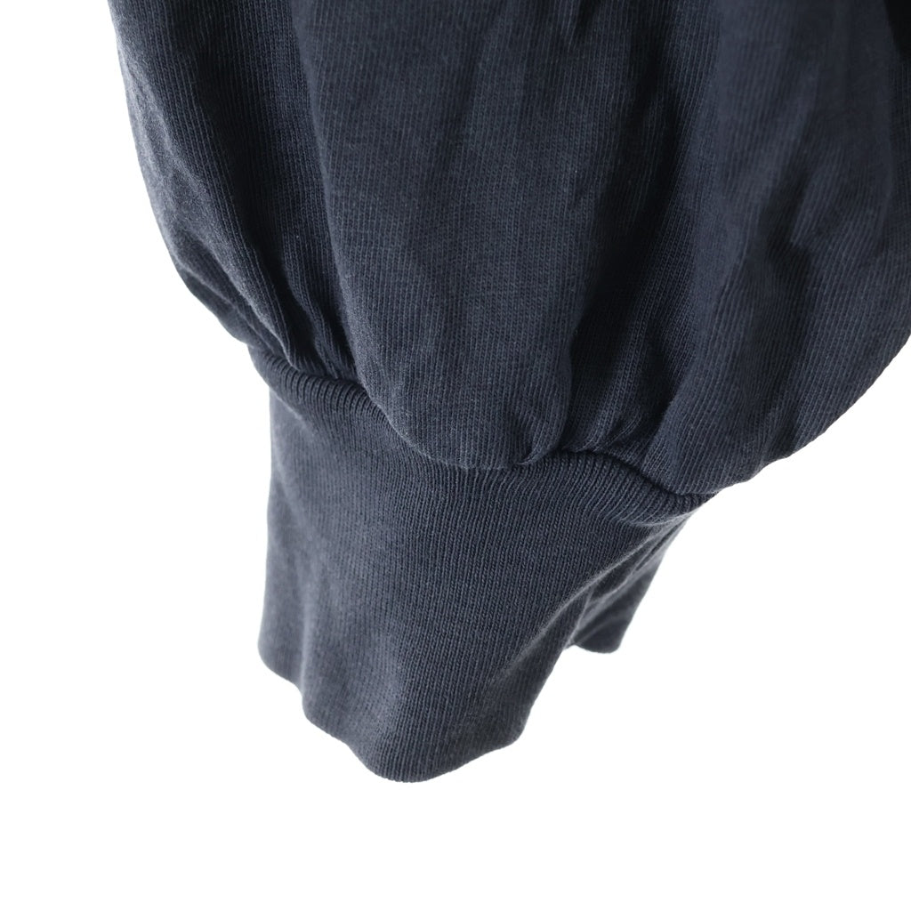 BALENCIAGA(バレンシアガ) 23AW OFFSHORE ヴィンテージ加工 ロゴプリントTシャツ 長袖クルーネックカットソー ブラック 739027 TPVM8
