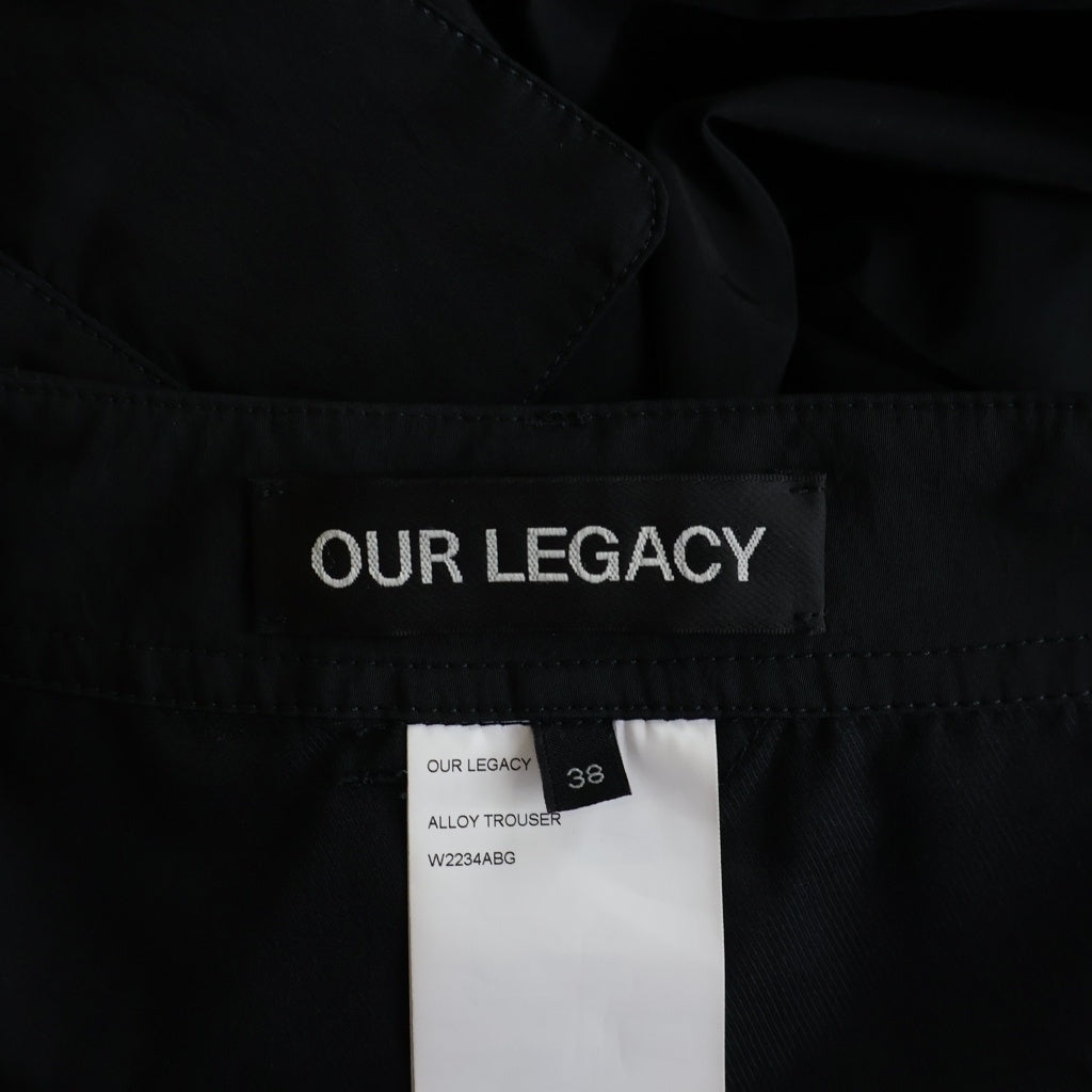 OUR LEGACY(アワーレガシー) ALLOY TROUSER ワイドシルエット ナイロンカーゴパンツ トラウザーズ ブラック W2234ABG