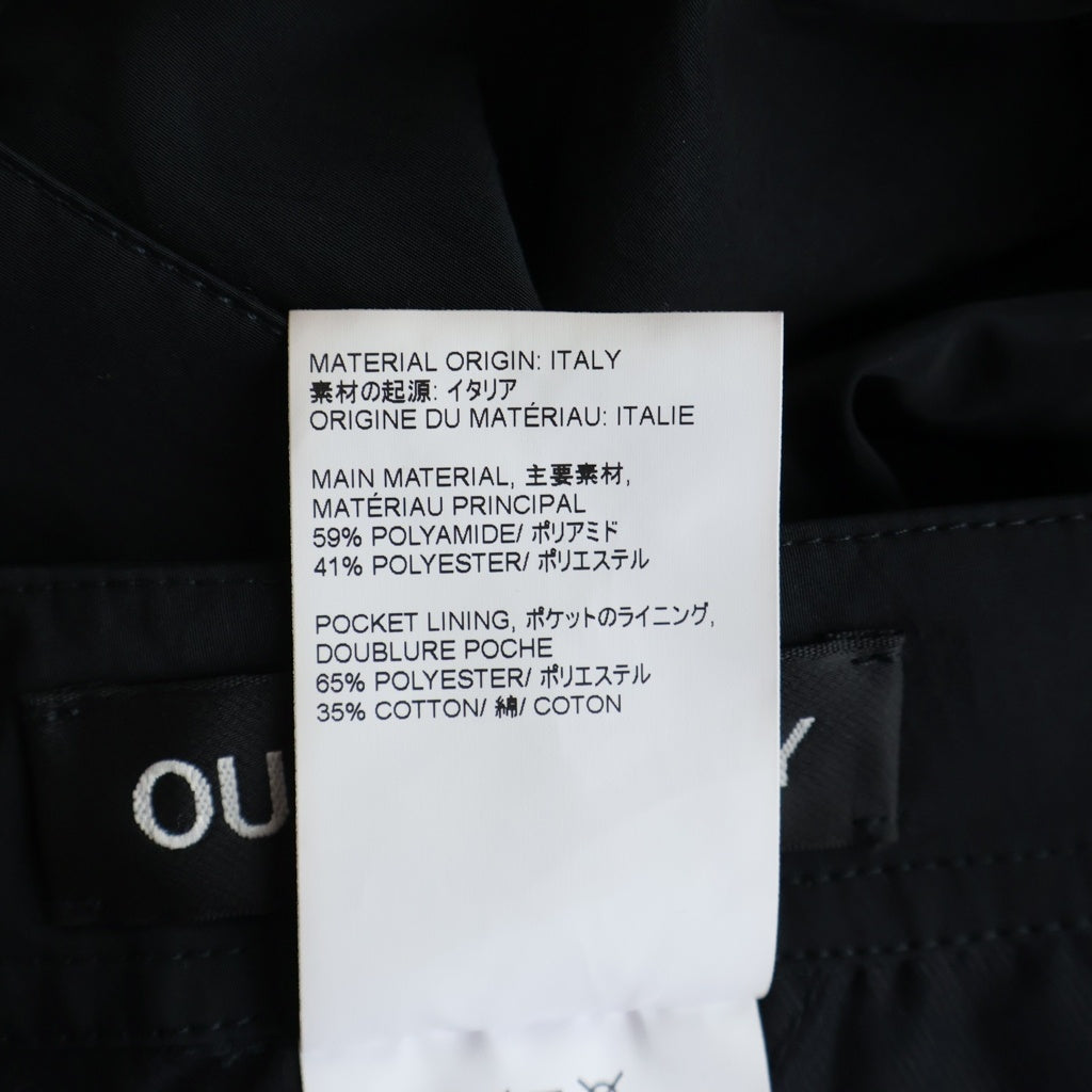 OUR LEGACY(アワーレガシー) ALLOY TROUSER ワイドシルエット ナイロンカーゴパンツ トラウザーズ ブラック W2234ABG