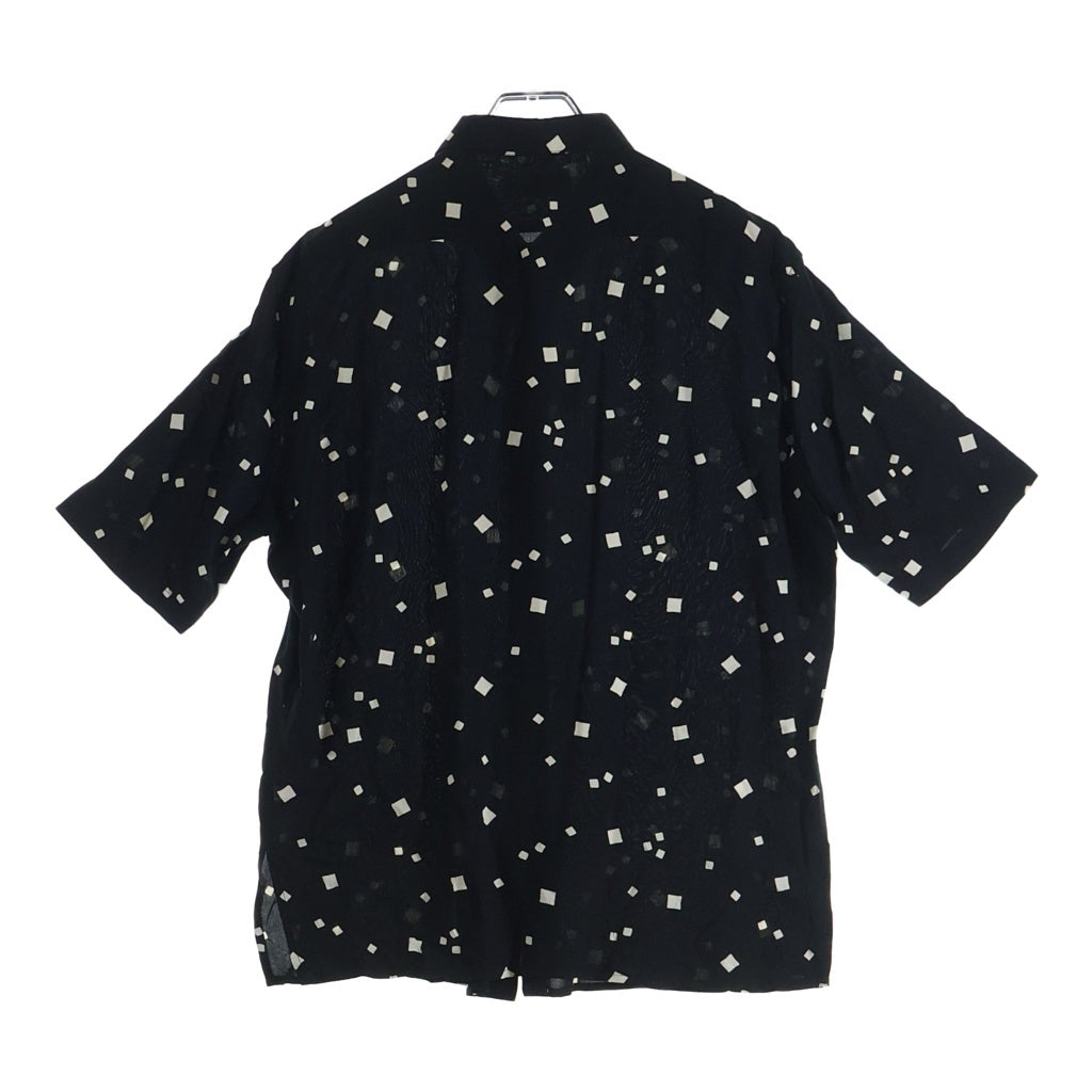 SAINT LAURENT PARIS(サンローランパリ) 19SS スクエアドット総柄 半袖レーヨンシャツ ブラック 601070 Y1A79