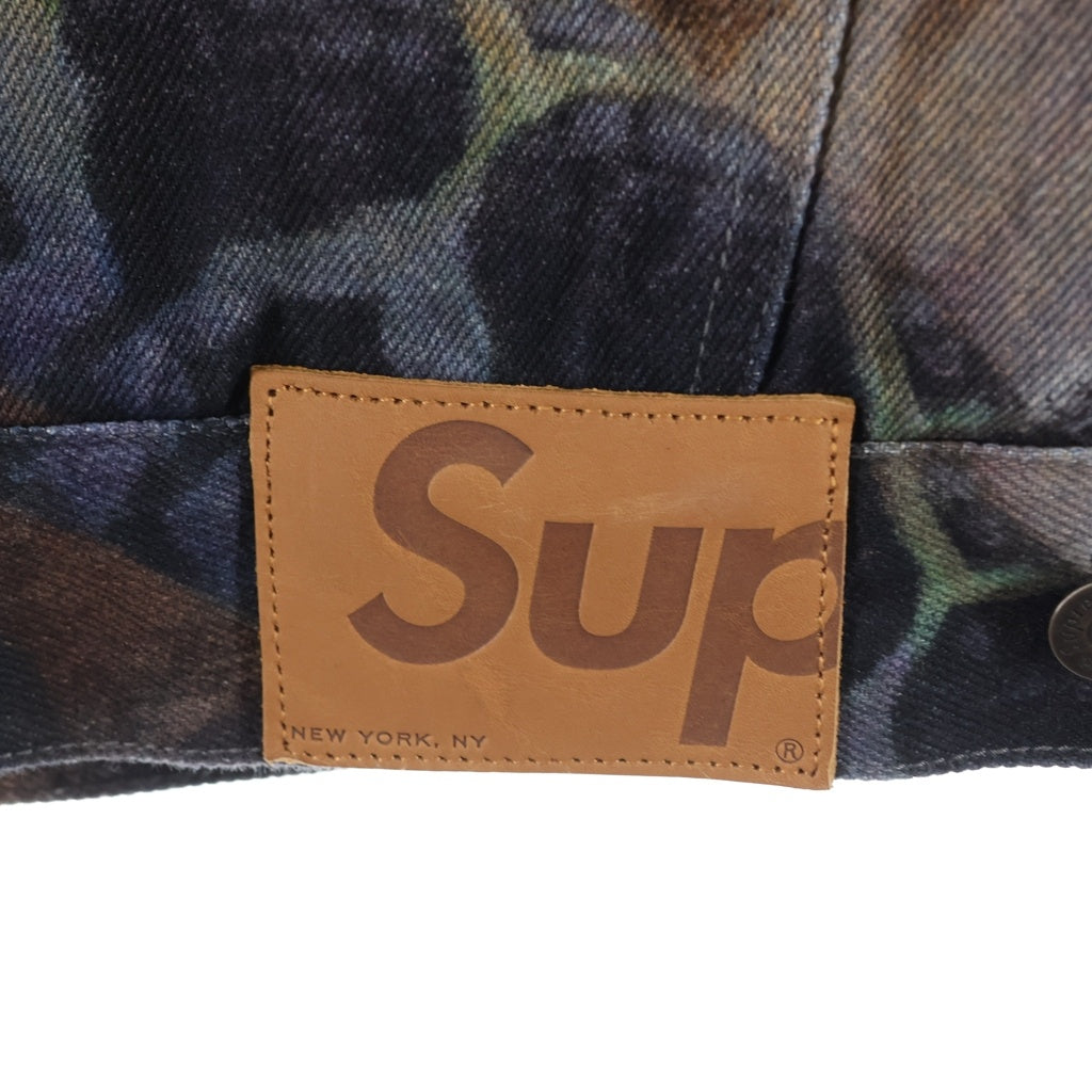SUPREME(シュプリーム) 24AW Frank Frazetta Faux Shearling Lined Jacket フランクフラゼッタ フェイクシアリング 裏地ボア トラッカージャケット パープル/レッド