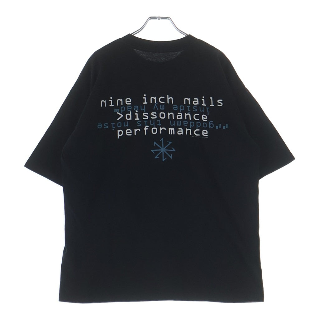 VINTAGE(ヴィンテージ) 90S NINE INCH NAILS DISSONANCE PERFORMANCE 1995 TEE ナインインチネイルズ パフォーマンス 両面プリントTシャツ 半袖クルーネックカットソー ブラック