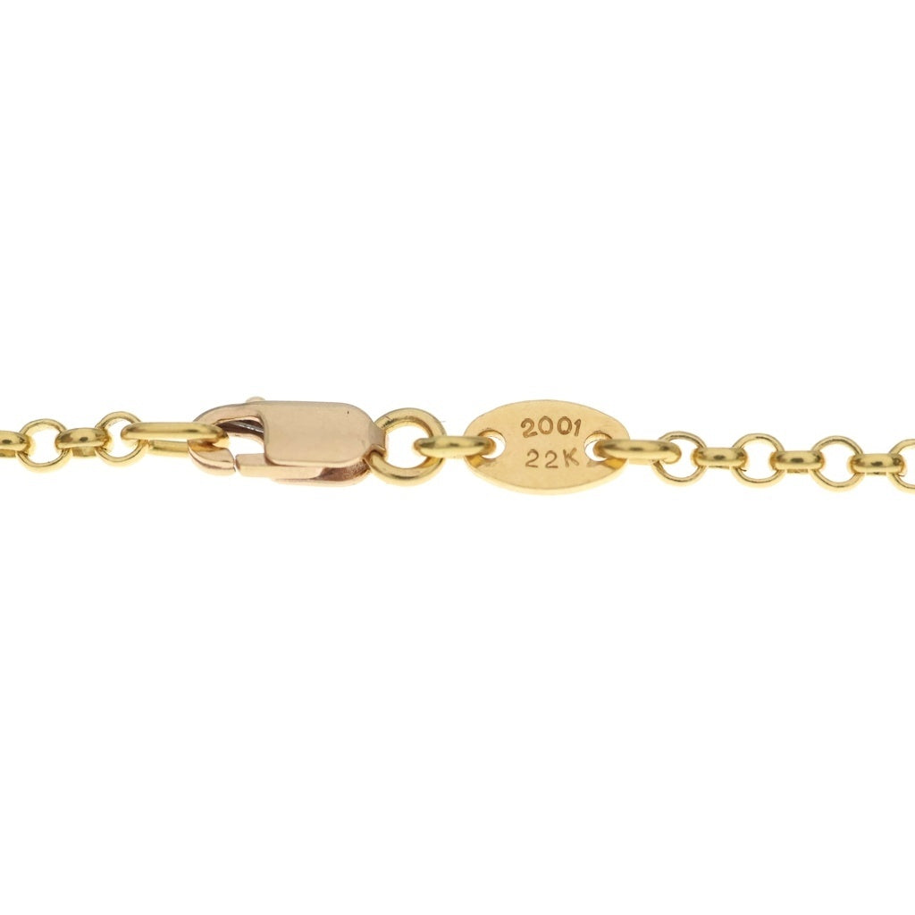 CHROME HEARTS(クロムハーツ) 22K NECKCHAIN R16 ロールチェーンネックレス 16inch ゴールド