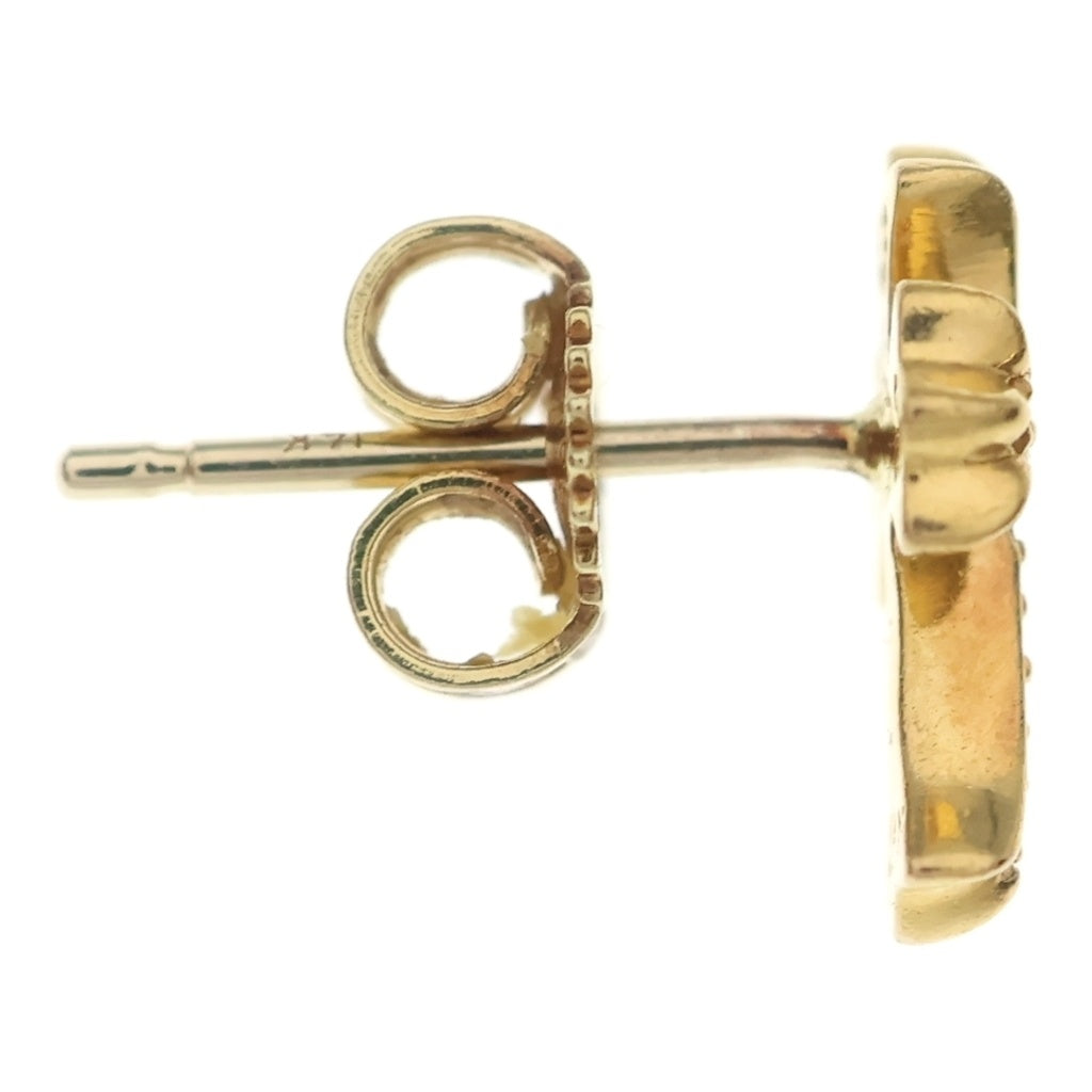 CHROME HEARTS(クロムハーツ) 22K CH CRS 2 FAT P/DIA CHクロスファット スタッドピアス PAVEダイヤ ゴールド BCA019