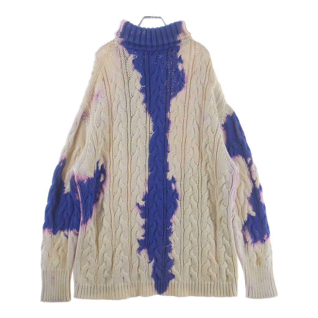 BALENCIAGA(バレンシアガ) 18AW ブリーチ加工 オーバーサイズ タートルネックセーター 555377 13148