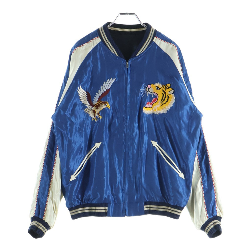 TAILOR TOYO(テーラー東洋) STYLE ACETATE SOUVENIR JACKET ロゴエンブロイダリー リバーシブルスーベニアジャケット スカジャン ブラック/ブルー TT15282-125