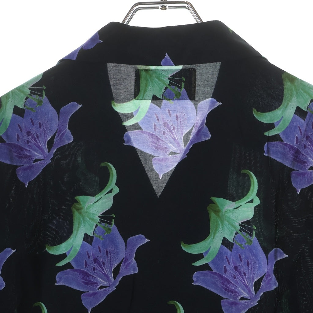 WACKO MARIA(ワコマリア) 17SS CHOOSE別注 FLOWER ALOHA S/S SHIRT フラワー 総柄 半袖アロハシャツ ブラック 17SS-WMGP-CHOOSE-HI01