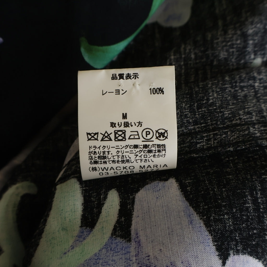 WACKO MARIA(ワコマリア) 17SS CHOOSE別注 FLOWER ALOHA S/S SHIRT フラワー 総柄 半袖アロハシャツ ブラック 17SS-WMGP-CHOOSE-HI01