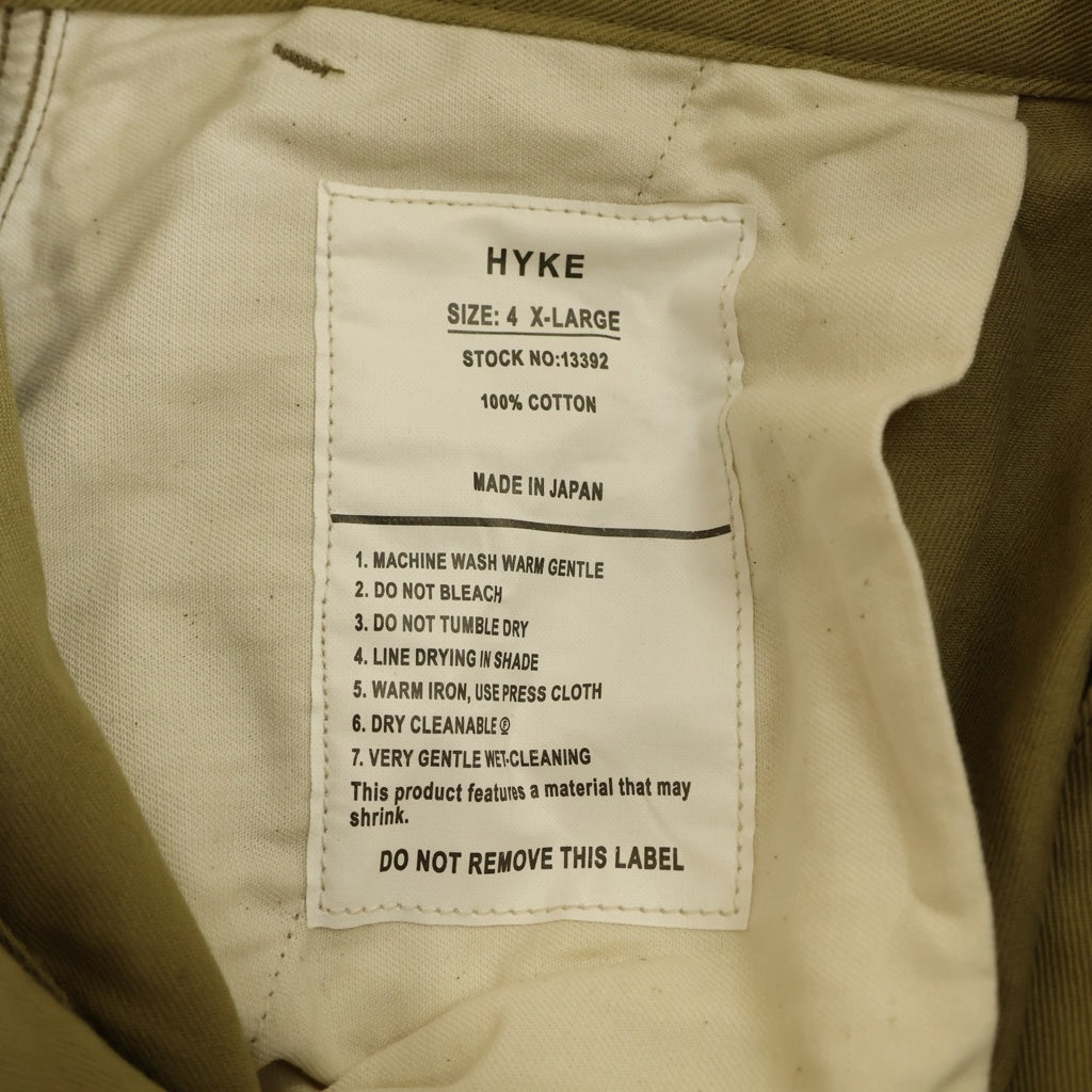HYKE(ハイク) COTTON GURKHA SHORTS アジャスター付き コットングルカショーツ ハーフパンツ ベージュ 13392