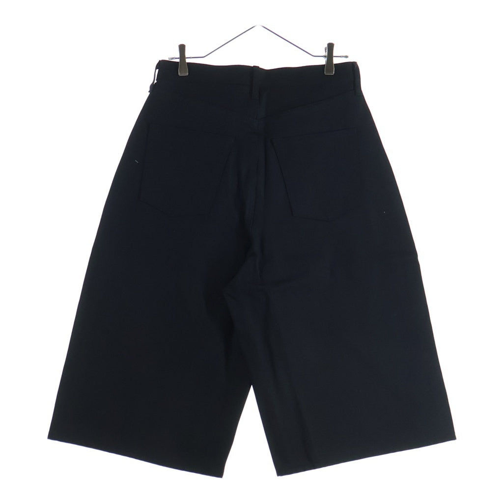 HYKE(ハイク) TWILL SHORTS ボタンフライツイルショーツ ハーフパンツ ブラック 13385