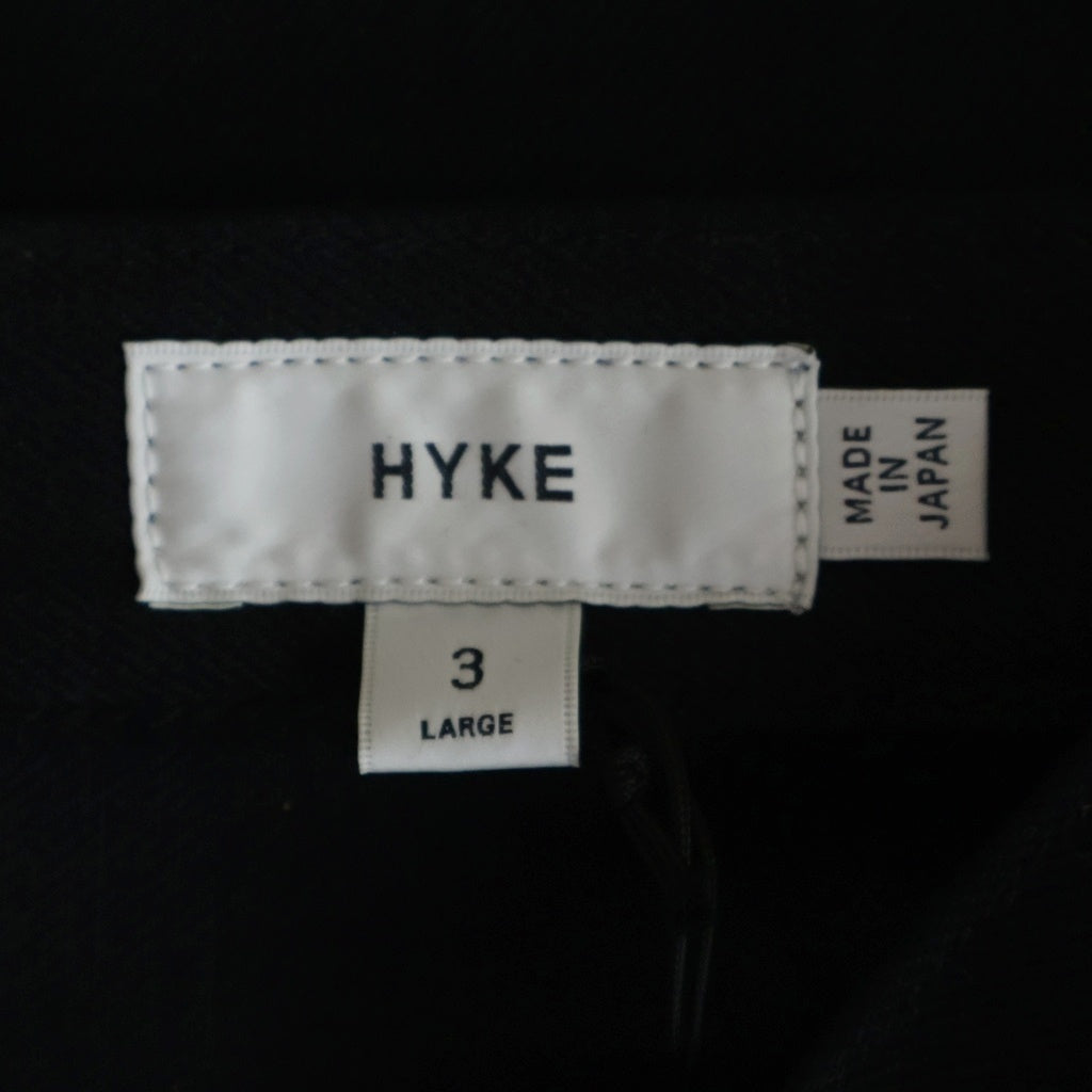 HYKE(ハイク) TWILL SHORTS ボタンフライツイルショーツ ハーフパンツ ブラック 13385