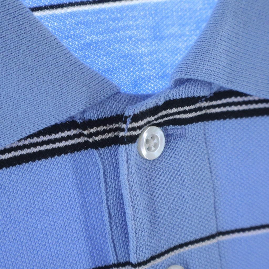 COOTIE PRODUCTIONS(クーティー プロダクションズ) 26SS MOSS STITCH BORDER S/S POLO モスステッチ ボーダー ポロシャツ ブルー/ブラック/ホワイト CTE-26S328