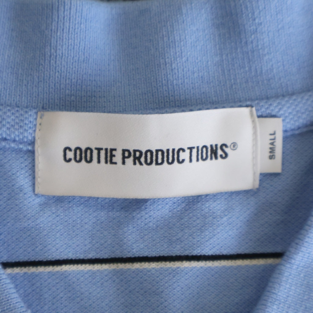 COOTIE PRODUCTIONS(クーティー プロダクションズ) 26SS MOSS STITCH BORDER S/S POLO モスステッチ ボーダー ポロシャツ ブルー/ブラック/ホワイト CTE-26S328