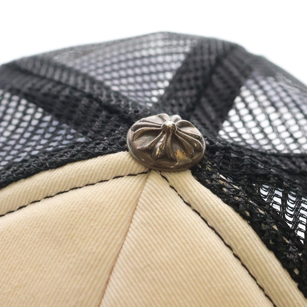 CHROME HEARTS(クロムハーツ) TRUCKER CAP トラッカーキャップ CHパッチクロスボール付メッシュキャップ ブラック/ホワイト