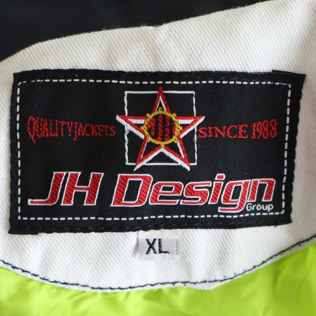 JH Design(ジェイエイチデザイン) ワッペンデザイン スナップボタン レーシングジャケット ネイビー