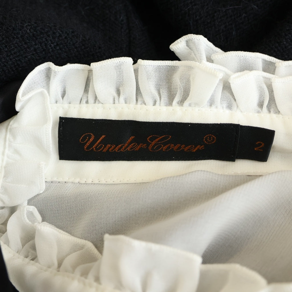 UNDERCOVER(アンダーカバー) 06AW GURUGURU期 フリルデザイン ニット切り替え 長袖ブラウス レディース ブラック 6A7-J7