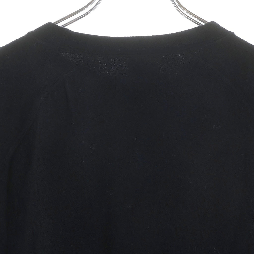 GOLD(ゴールド) WASHBLE WOOL SUPER 140's RAGLAN CREW NECK SHIRT ウォッシュブル スーパー ラグラン クルーネック長袖Tシャツ カットソー ブラック GL69413