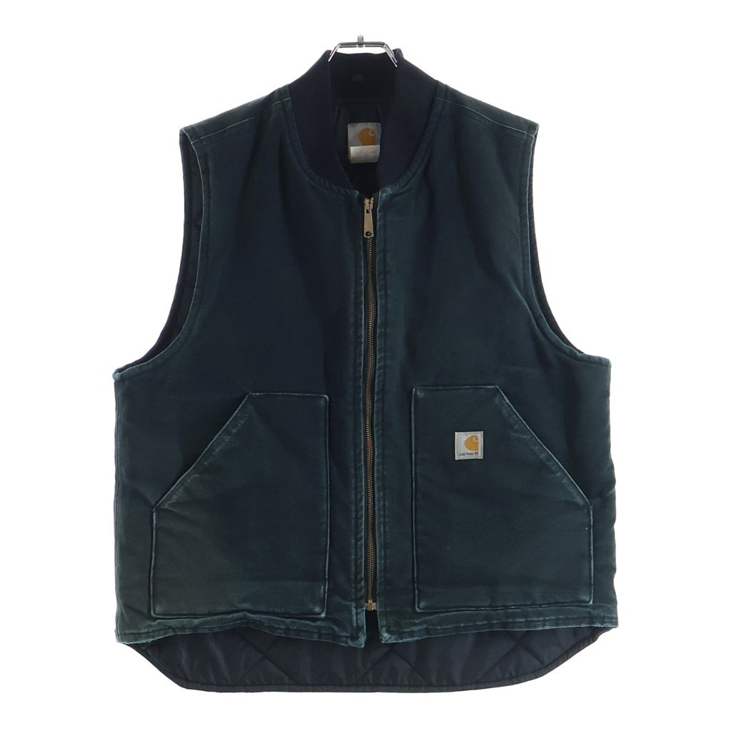 CARHARTT(カーハート) 00S VINTAGE DUCK BEST ヴィンテージ USA製 ダック ジップアップ ワークベスト ブラック V01 BLK