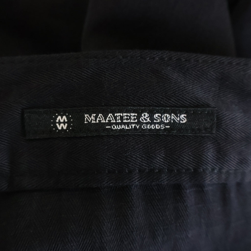 MAATEE&SONS(マーティーアンドサンズ) 25SS MILITARY DENIM ミリタリー ボタンフライデニムパンツ ジーンズ ブラック MT5103-0215B
