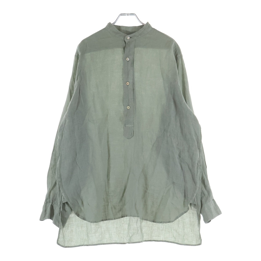 MAATEE&SONS(マーティーアンドサンズ) 25SS ドS LINEN PULLOVER プルオーバー 長袖リネンシャツ カーキ MT5103-0618