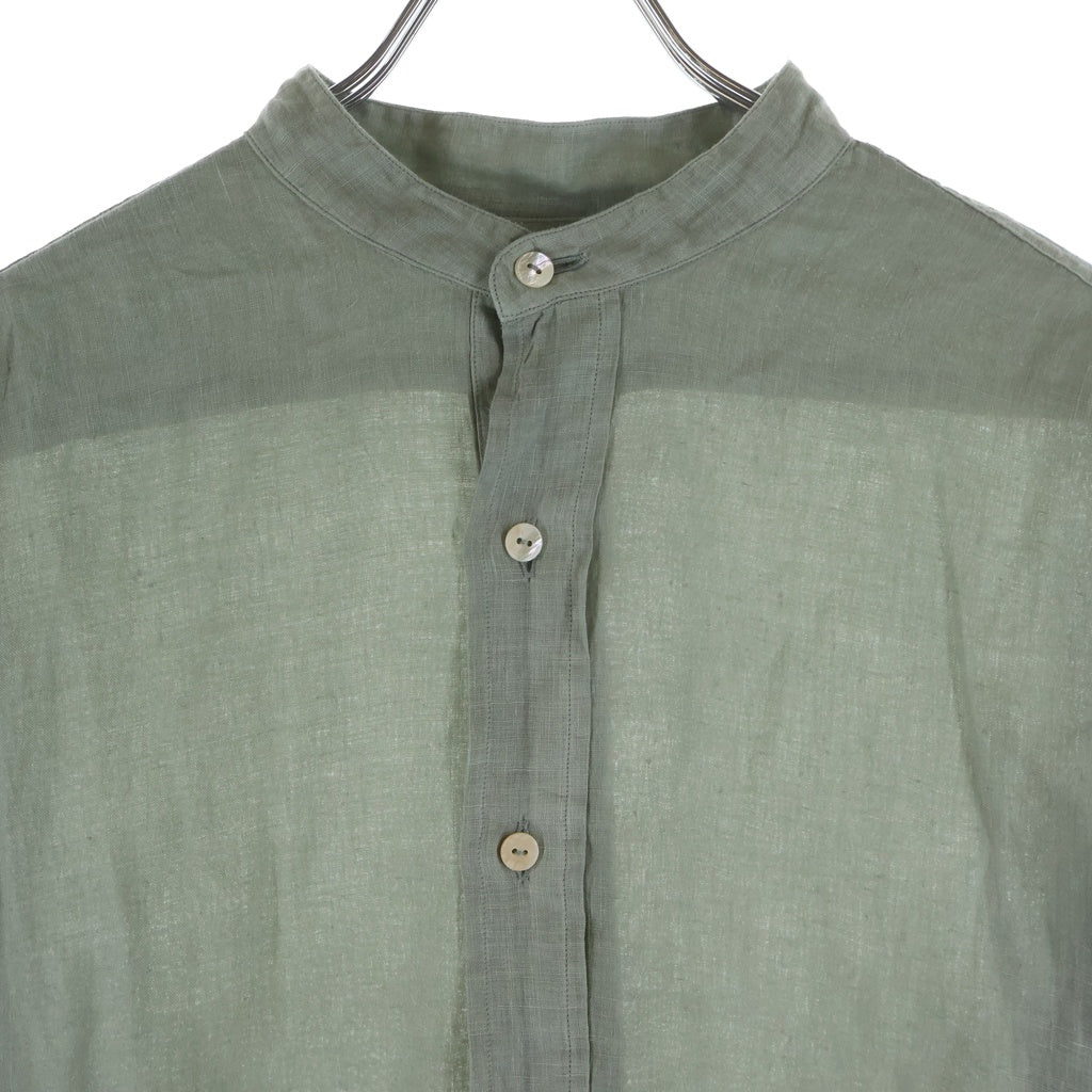 MAATEE&SONS(マーティーアンドサンズ) 25SS ドS LINEN PULLOVER プルオーバー 長袖リネンシャツ カーキ MT5103-0618