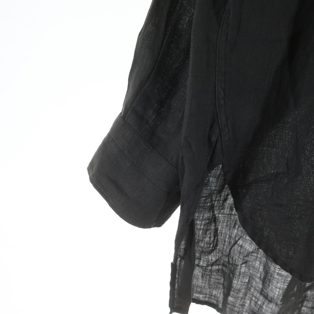 MAATEE&SONS(マーティーアンドサンズ) 25SS ドS LINEN PULLOVER プルオーバー 長袖リネンシャツ ブラック MT5103-0618