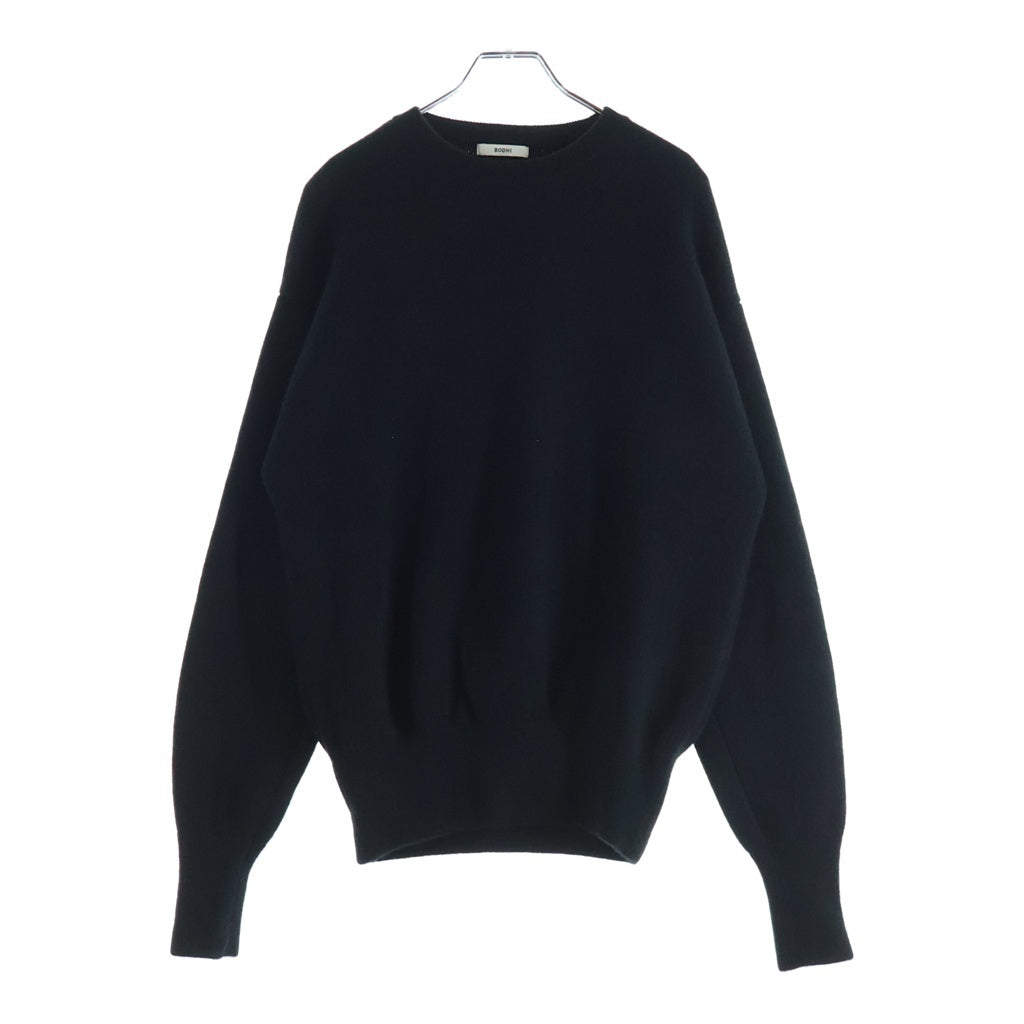 BODHI(ボーディー) PREMIUM CASHMERE SWEAT プレミアム カシミア クルーネックニットセーター ブラック BD11001