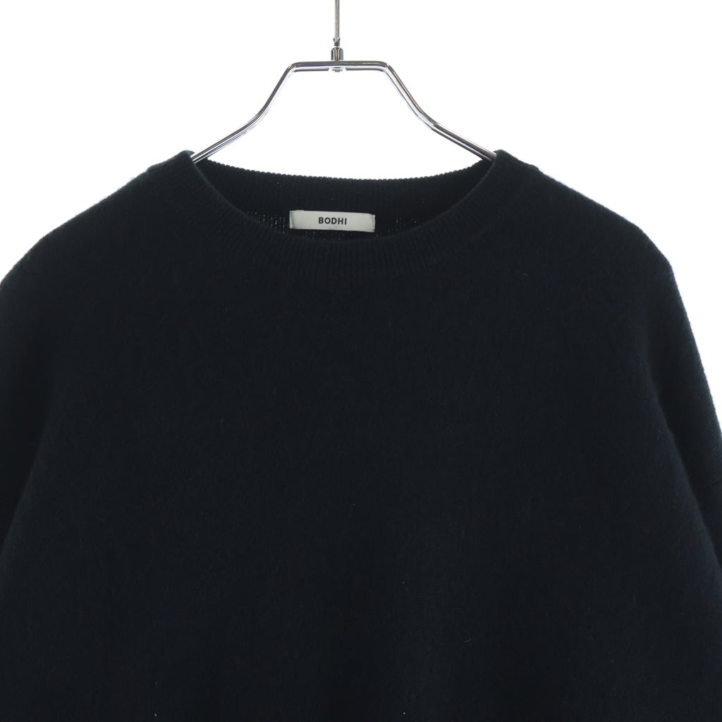 BODHI(ボーディー) PREMIUM CASHMERE SWEAT プレミアム カシミア クルーネックニットセーター ブラック BD11001