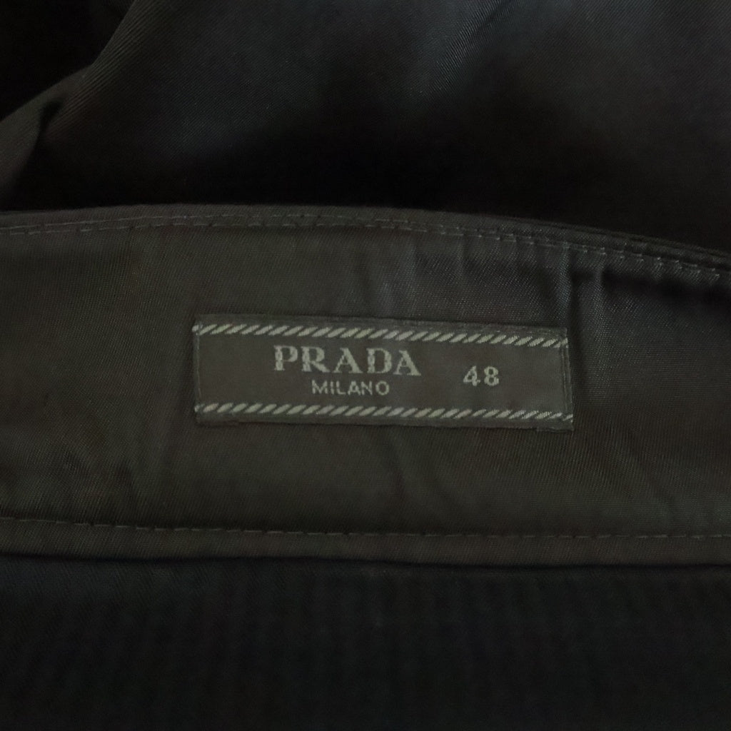 PRADA(プラダ) 21SS RE-NYRON BERMUDA SHORTS リナイロン バミューダ トライアングルロゴプレート ワイドショーツ ハーフパンツ ブラック SPG32 S182 1WQ8