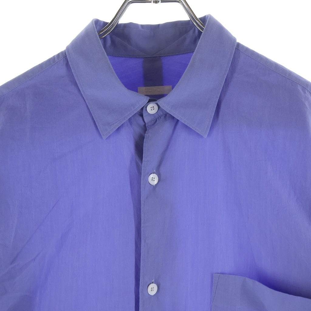 COMOLI(コモリ) 22AW コットン レギュラーカラー 長袖シャツ ブルー U03-02001