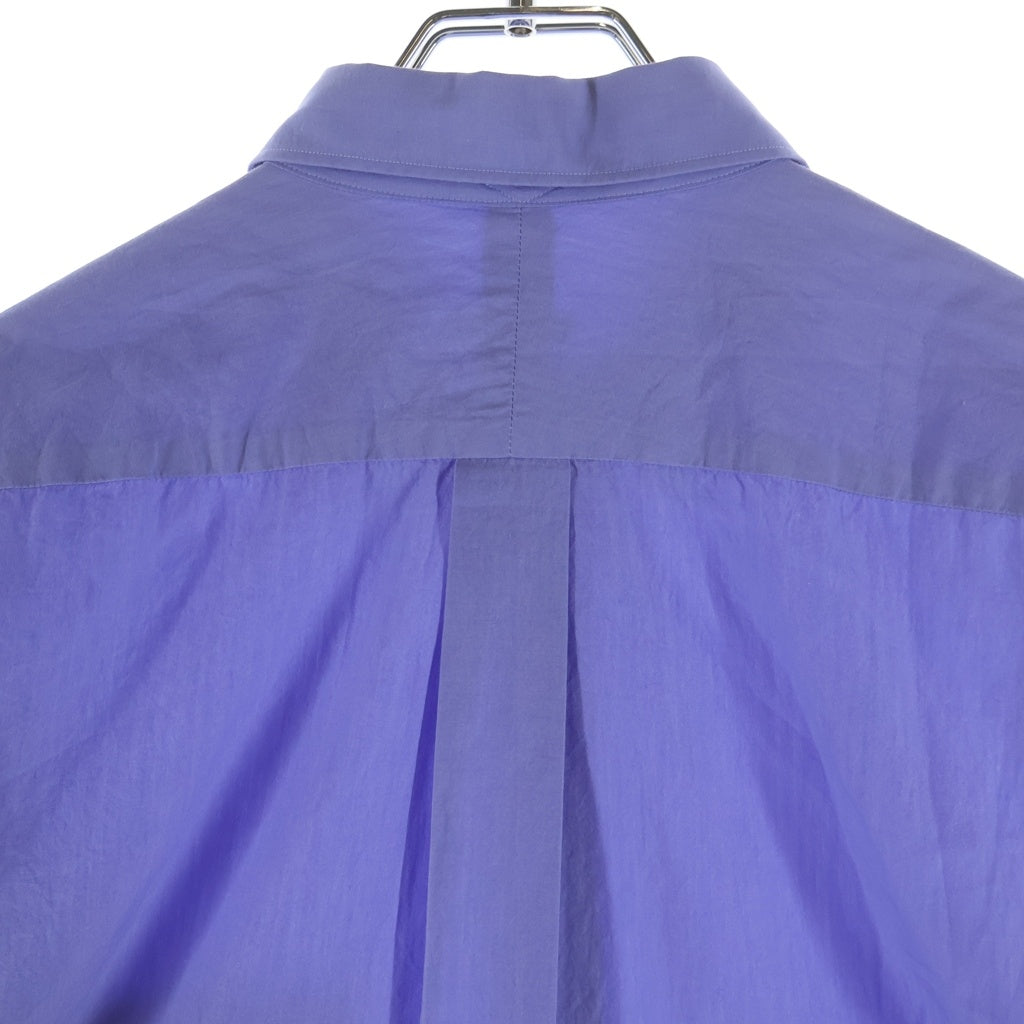 COMOLI(コモリ) 22AW コットン レギュラーカラー 長袖シャツ ブルー U03-02001