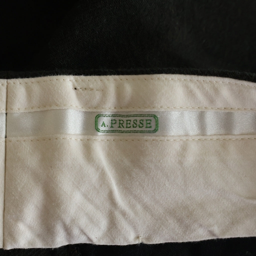 A.PRESSE(アプレッセ) 22AW WIDE TAPPERED TROUSERS ワイド テーパード トラウザーズ スラックスパンツ カーキ 22AAP-04-03M