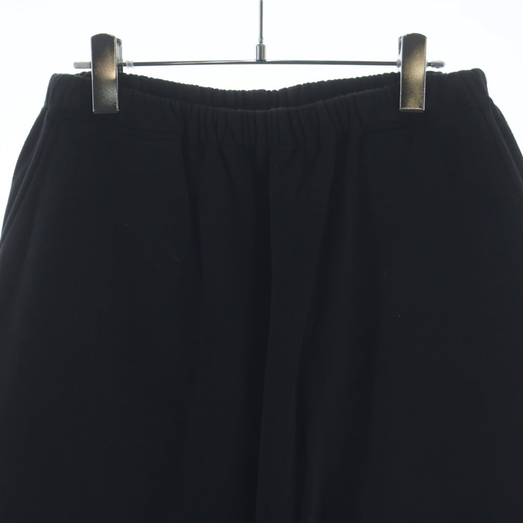COMOLI(コモリ) 22SS コットン吊裏毛 ワイドスウェットパンツ ブラック V01-05003