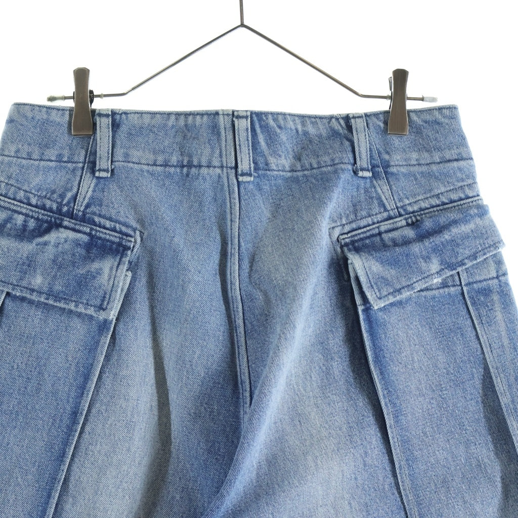 NO BRAND(ノーブランド) HERILL (ヘリル) 22SS HL DENIM CARGOSHORTS デニム カーゴショーツ ハーフパンツ インディゴ 22-030-HL-8110-1