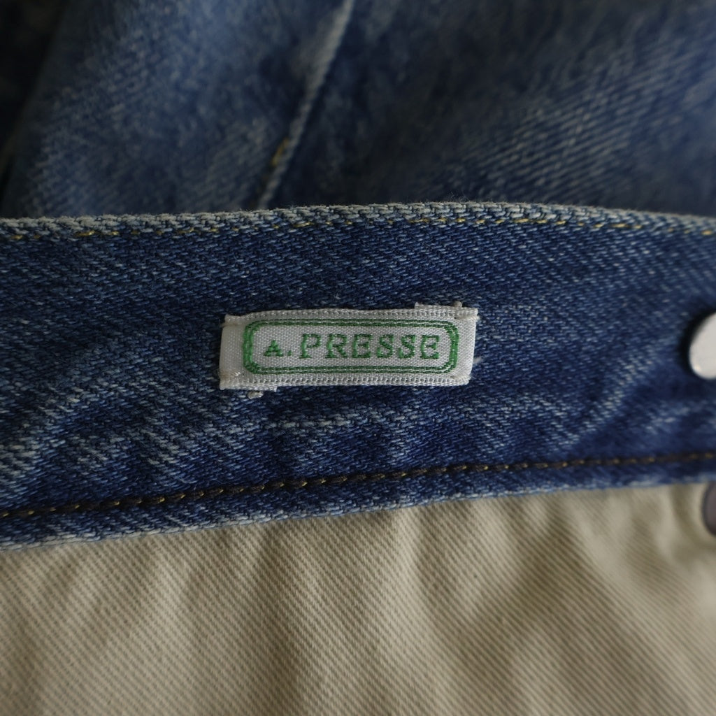 A.PRESSE(アプレッセ) 24AW No.2 WASHED DENIM PANTS ウォッシュド ボタンフライデニムパンツ インディゴ AP-4008