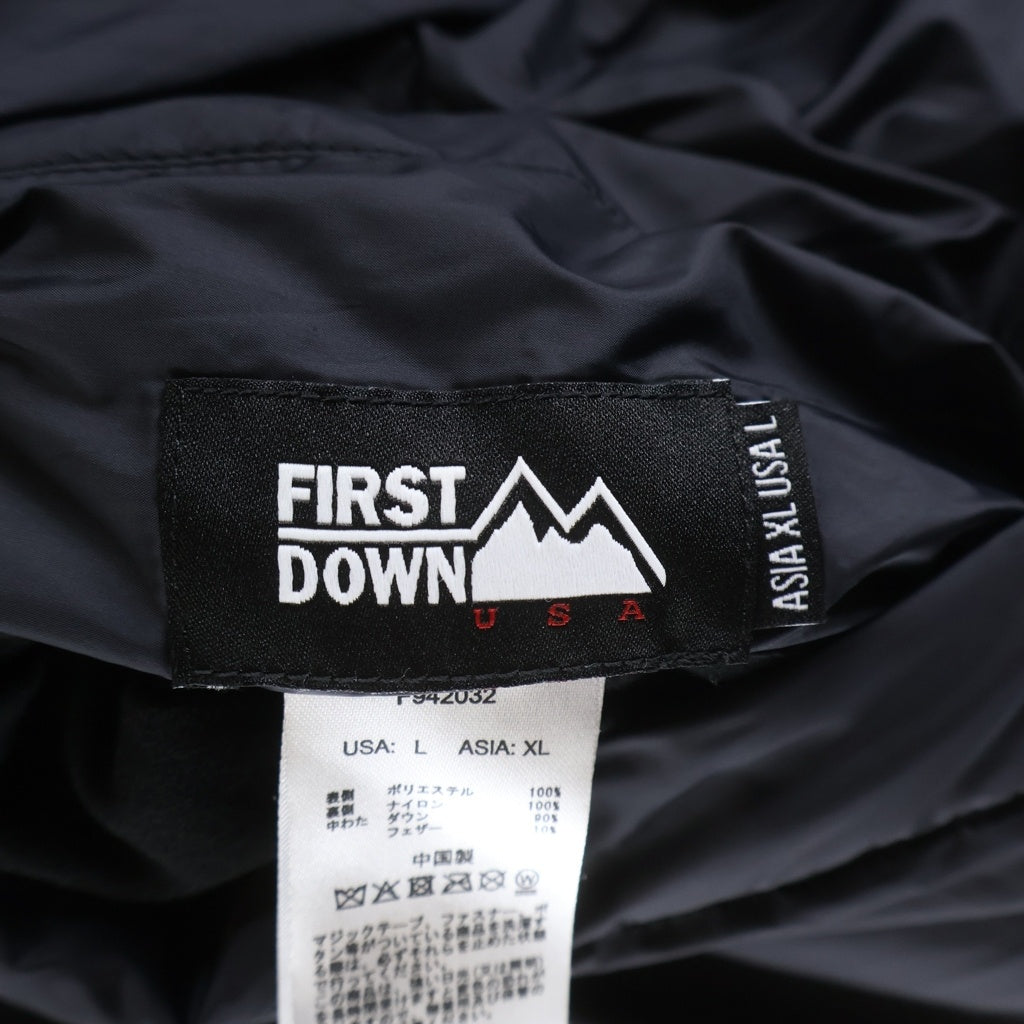FIRST DOWN(ファーストダウン) 25AW BUBBLE DOWN JKT CORDUROY バブル リバーシブルジップアップコーデュロイダウンジャケット ベージュ/ブラック F942032