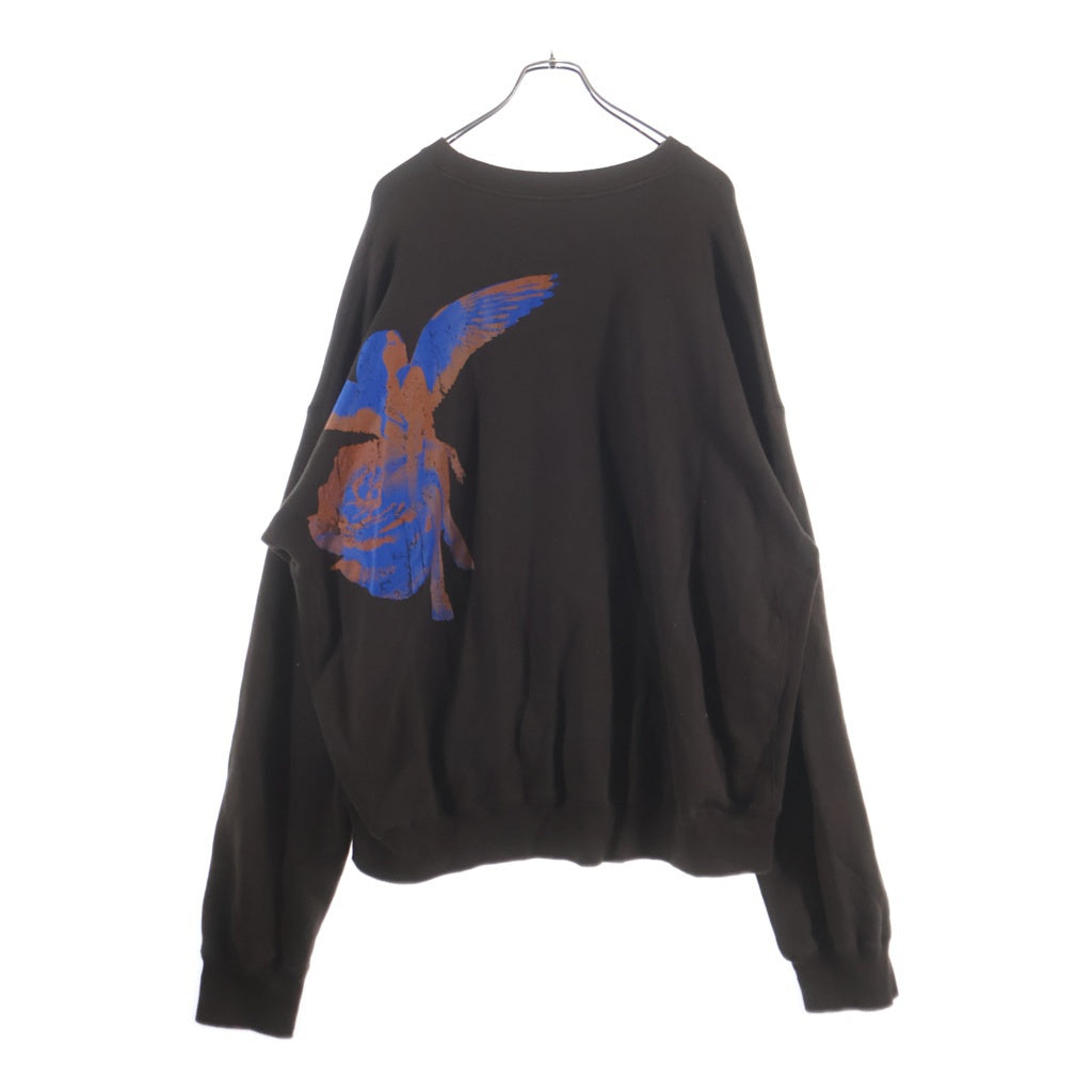 cvtvlist(カタリスト) YOU HAVE TO CREWNECK フロントロゴ刺繍 両面プリント クルーネックスウェットトレーナー ブラウン 2201120301