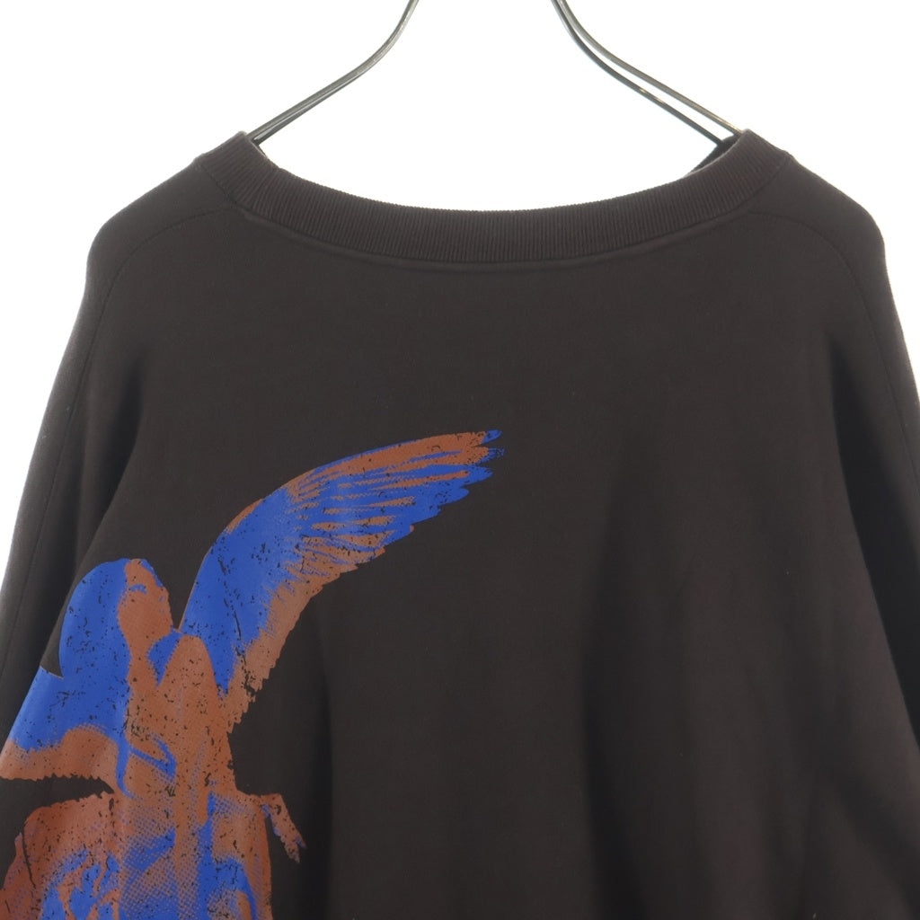 cvtvlist(カタリスト) YOU HAVE TO CREWNECK フロントロゴ刺繍 両面プリント クルーネックスウェットトレーナー ブラウン 2201120301