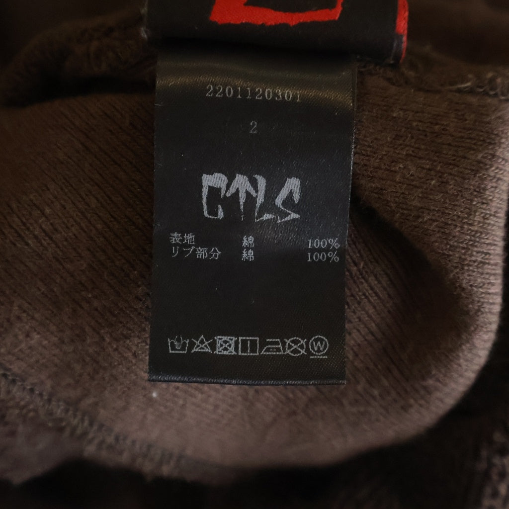 cvtvlist(カタリスト) YOU HAVE TO CREWNECK フロントロゴ刺繍 両面プリント クルーネックスウェットトレーナー ブラウン 2201120301