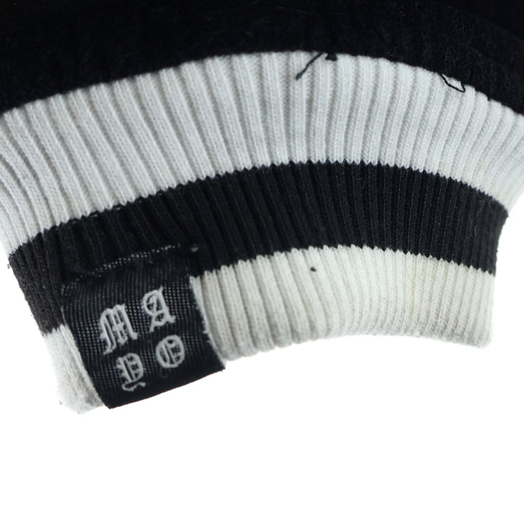 MAYO(メイヨー) 刺繍デザイン リバーシブルスタジアムジャケット スタジャン ジップアップブルゾン ブラック 22MY-JKT2202