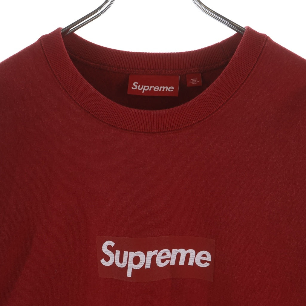 SUPREME(シュプリーム) 25SS Washed Box Logo Crewneck ウォッシュド ボックスロゴ クルーネックスウェットトレーナー レッド