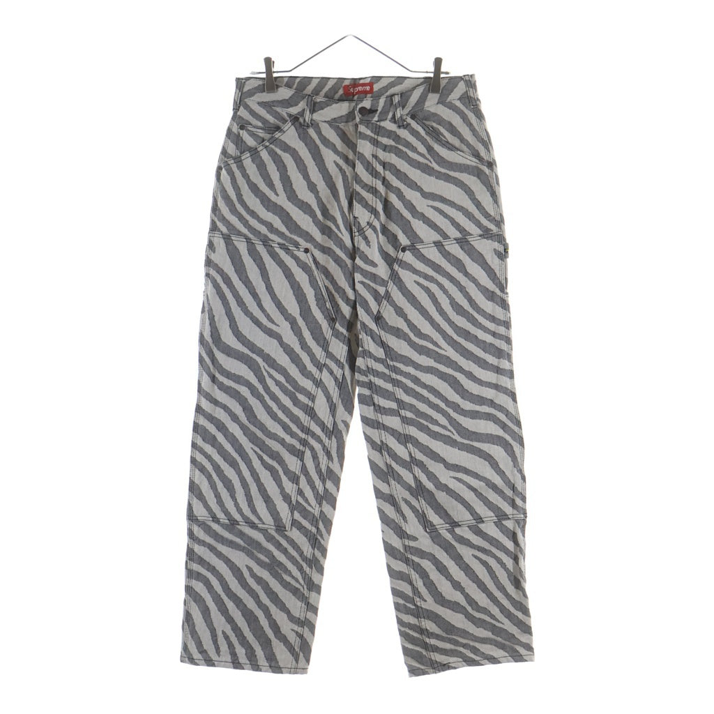 SUPREME(シュプリーム) 24SS Double Knee Painter Pant Zebra ゼブラ柄 ダブルニー ペインターパンツ ホワイト/ブラック