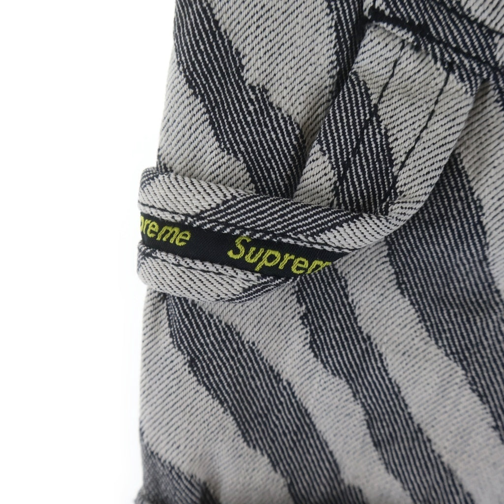 SUPREME(シュプリーム) 24SS Double Knee Painter Pant Zebra ゼブラ柄 ダブルニー ペインターパンツ ホワイト/ブラック
